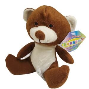Kelly Toy The Original Bean Pals Brown Bear Plush 6"